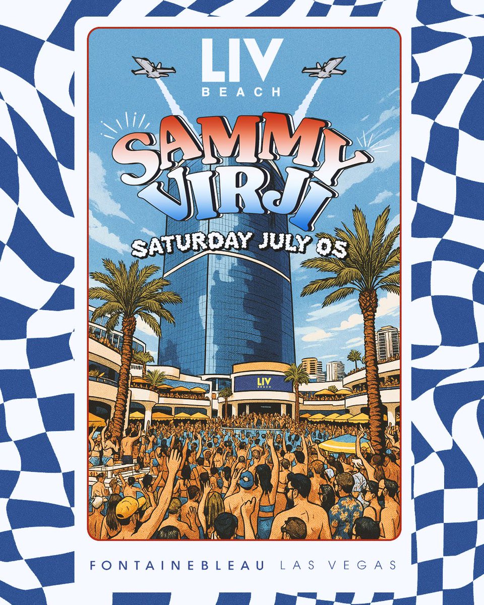 LIV Beach (@livbeachlv) on Twitter photo Ready for the ultimate Independence Day Weekend? Join us poolside with <a href="/SammyVirji/">Sammy Virji</a> on SATURDAY, July 5th ποΈβ¨
Tickets & Reservations: LIVBEACH.COM Ready for the ultimate Independence Day Weekend? Join us poolside with <a href="/SammyVirji/">Sammy Virji</a> on SATURDAY, July 5th ποΈβ¨
Tickets & Reservations: LIVBEACH.COM