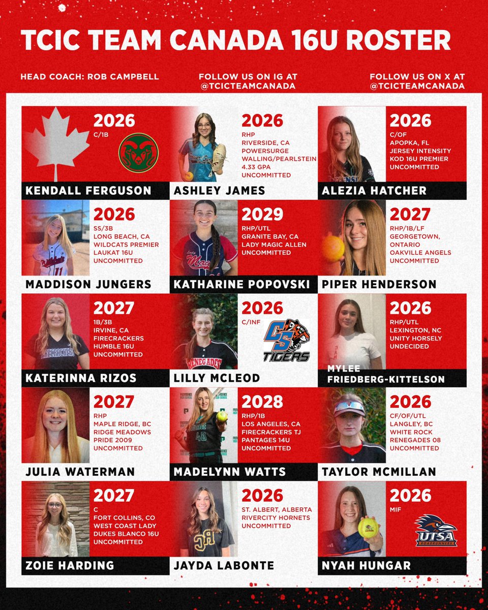 tcicteamcanada's tweet photo. Countdown to the International Challenge is on and Canada can’t wait! 16U is getting hot! 🏆🇨🇦 https://t.co/WLL7AsJhHR