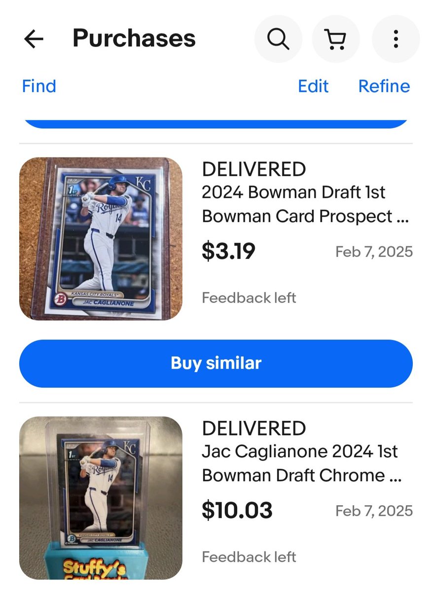 abianchini23's tweet image. People called me a Jac off when I bought these Caglianone in February for $6/card. #notreally 🤣😜