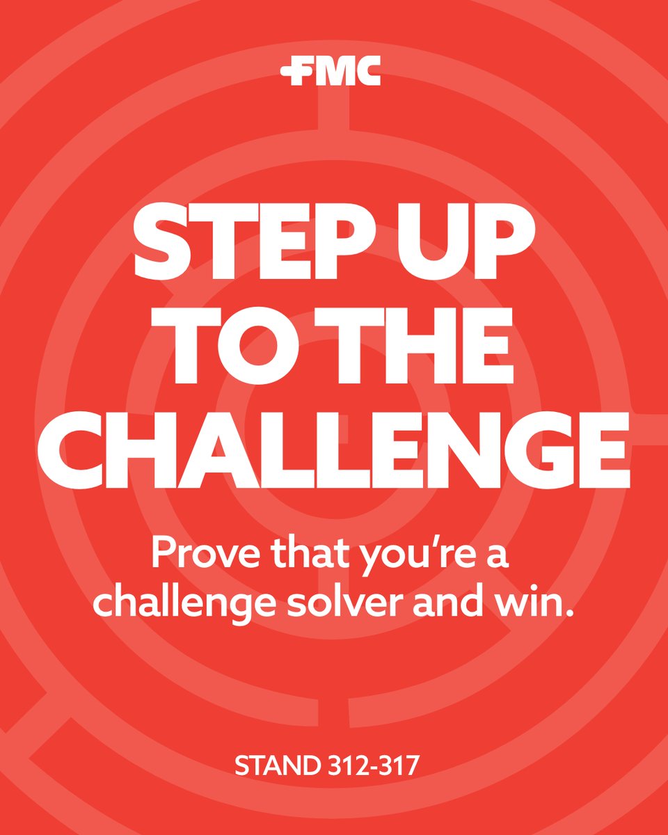 We know your work’s full of challenges and solving them is what you do best. It’s what we do too.

Swing by our stand, take on one of our fun, interactive challenge games and be in to WIN. While you're there, chat with our FMC experts and see how we can help tackle the challenges