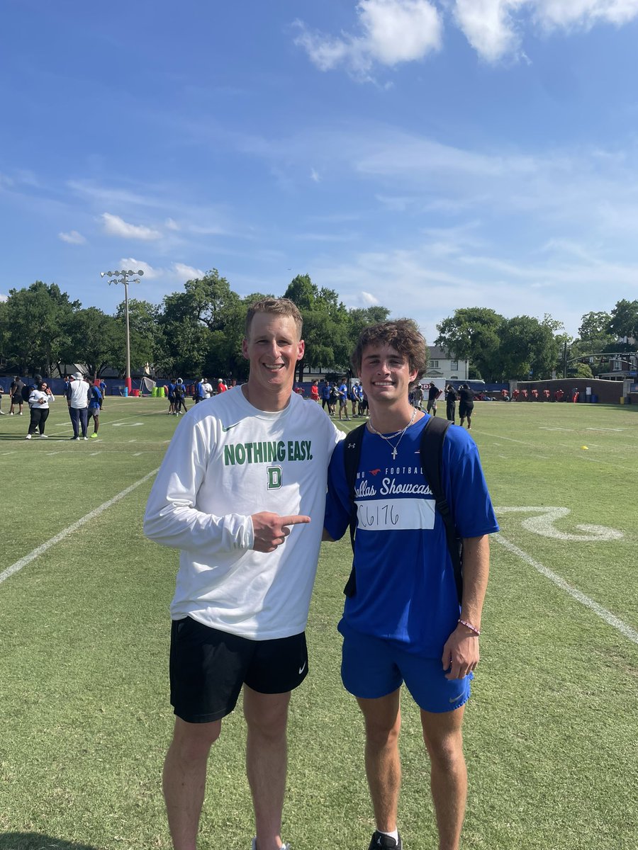 Brogan Dempsey (@brogandempsey4) on Twitter photo Had an amazing camp at SMU Today!!!
Ran a 4.40 40, got great individual work with some of the staff, and met some amazing coach’s!
<a href="/blane_ellis/">Blane Ellis</a> <a href="/CoachBrown210/">Kevin Brown</a> <a href="/ChampionHSFB/">We Are Champion Football</a> <a href="/WACAthletics08/">Charger Athletics</a> <a href="/coachmcthompson/">Mitchell Thompson</a> <a href="/CoachJP3/">Joe Price III</a> <a href="/LCoachTurner/">Luke Turner</a> <a href="/CoachKyleZies/">Kyle Zies</a> Had an amazing camp at SMU Today!!!
Ran a 4.40 40, got great individual work with some of the staff, and met some amazing coach’s!
<a href="/blane_ellis/">Blane Ellis</a> <a href="/CoachBrown210/">Kevin Brown</a> <a href="/ChampionHSFB/">We Are Champion Football</a> <a href="/WACAthletics08/">Charger Athletics</a> <a href="/coachmcthompson/">Mitchell Thompson</a> <a href="/CoachJP3/">Joe Price III</a> <a href="/LCoachTurner/">Luke Turner</a> <a href="/CoachKyleZies/">Kyle Zies</a>