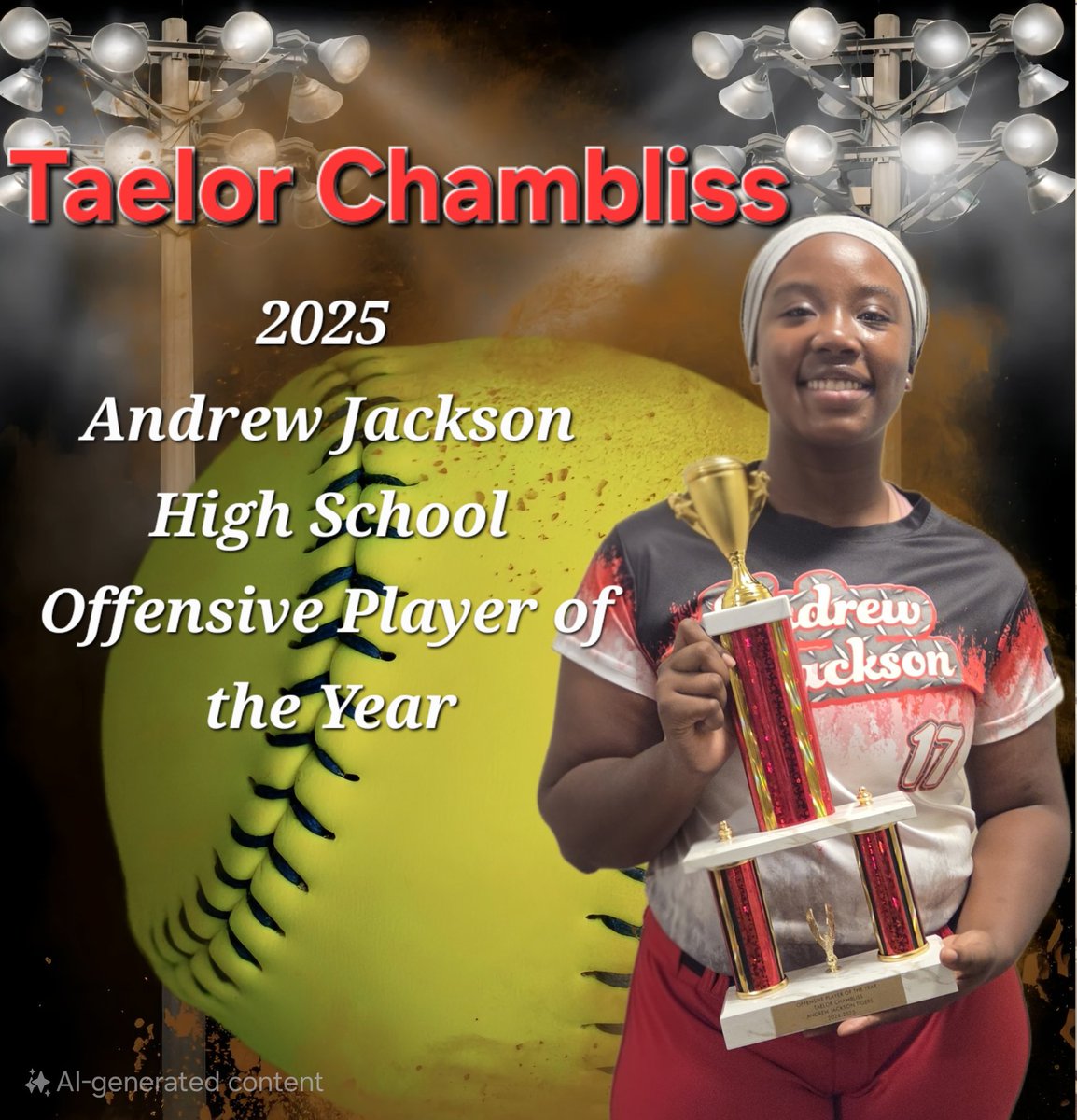 TAELOR Chambliss (@taelorsoftball) on Twitter photo Thankful to receive Andrew Jackson High School Softball Offensive Player of Year Award
<a href="/FREEDOMSBFL/">FREEDOM SOFTBALL</a> <a href="/CoastRecruitsSB/">Coast Recruits 🥎</a> <a href="/SBRRetweets/">Softball Recruiting Reposts</a> <a href="/ExtraInningSB/">EXTRA INNING SOFTBALL</a>
<a href="/HBCUSoftball/">HBCU Softball</a> <a href="/SoftballDown/">Down South Softball</a> <a href="/A4JaxTigers/">AJHS Tigers Athletics</a> <a href="/MSPtakeover/">Minority Softball Prospects</a> <a href="/LineDsoftball/">Line Drive Media</a> <a href="/fastpitchwatch/">Fastpitch Watch</a>
<a href="/SportsXFilm/">SportsXFilm</a> <a href="/SportPrepX/">SportPrepX</a> Thankful to receive Andrew Jackson High School Softball Offensive Player of Year Award
<a href="/FREEDOMSBFL/">FREEDOM SOFTBALL</a> <a href="/CoastRecruitsSB/">Coast Recruits 🥎</a> <a href="/SBRRetweets/">Softball Recruiting Reposts</a> <a href="/ExtraInningSB/">EXTRA INNING SOFTBALL</a>
<a href="/HBCUSoftball/">HBCU Softball</a> <a href="/SoftballDown/">Down South Softball</a> <a href="/A4JaxTigers/">AJHS Tigers Athletics</a> <a href="/MSPtakeover/">Minority Softball Prospects</a> <a href="/LineDsoftball/">Line Drive Media</a> <a href="/fastpitchwatch/">Fastpitch Watch</a>
<a href="/SportsXFilm/">SportsXFilm</a> <a href="/SportPrepX/">SportPrepX</a>