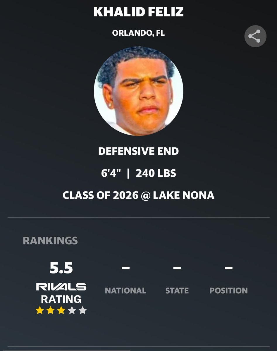 Blessed and Thankful to be ranked a 3⭐️ By Rivals!!! 
<a href="/JohnGarcia_Jr/">John Garcia, Jr.</a> <a href="/Rivals/">Rivals</a>Friedman <a href="/Rivals/">Rivals</a>Richie @RivalsWardlaw @Rivals <a href="/RivalsCamp/">Rivals Camp Series</a> @rivals