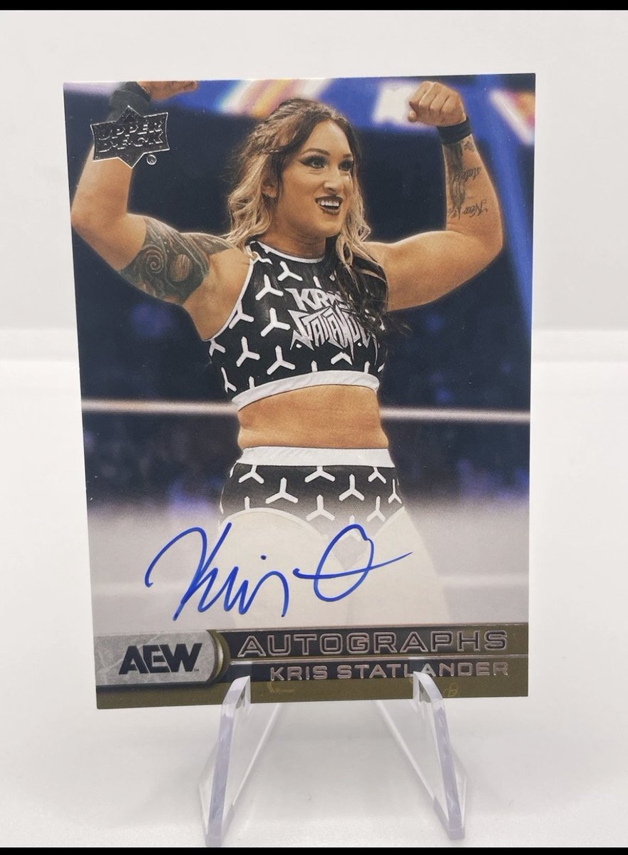 cardsandmoore's tweet photo. @anthonyvito8 @wrestlingcards @MikesUpperDeck1 @Joey_Graben @TheHuskerhav @kjroscoe1118 @FullyPoseable @AewCard @card_guide @evansontour @FigHNTR24_7 Iyo Sky Auto /50 $200
Kelani Jordan Rookie Auto /10 $100
Skye Blue Rookie Auto /35 $185
Kris Statlander Auto $80
All prices shipped BMWT
Will trade for Tiffany Stratton or Mariah May https://t.co/B5vzqLj8ph
