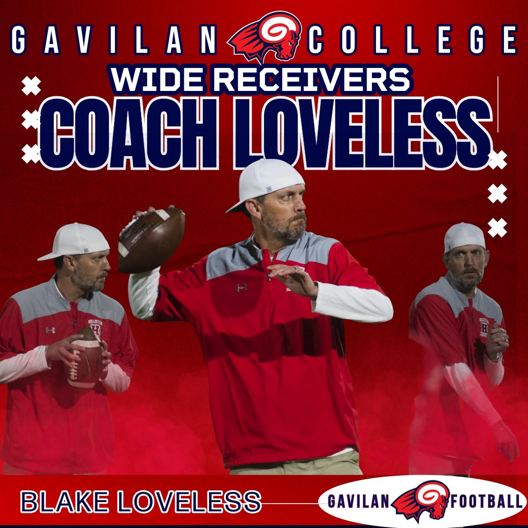 We would like to welcome Blake Loveless as our Wide Receiver coach. Coach Loveless is sported by his wife Beth and his 2 sons Aaron and JoJo. Welcome to the Ram Family! #thefoundation #GoRams #GavilanCollege #Gavilanathletics