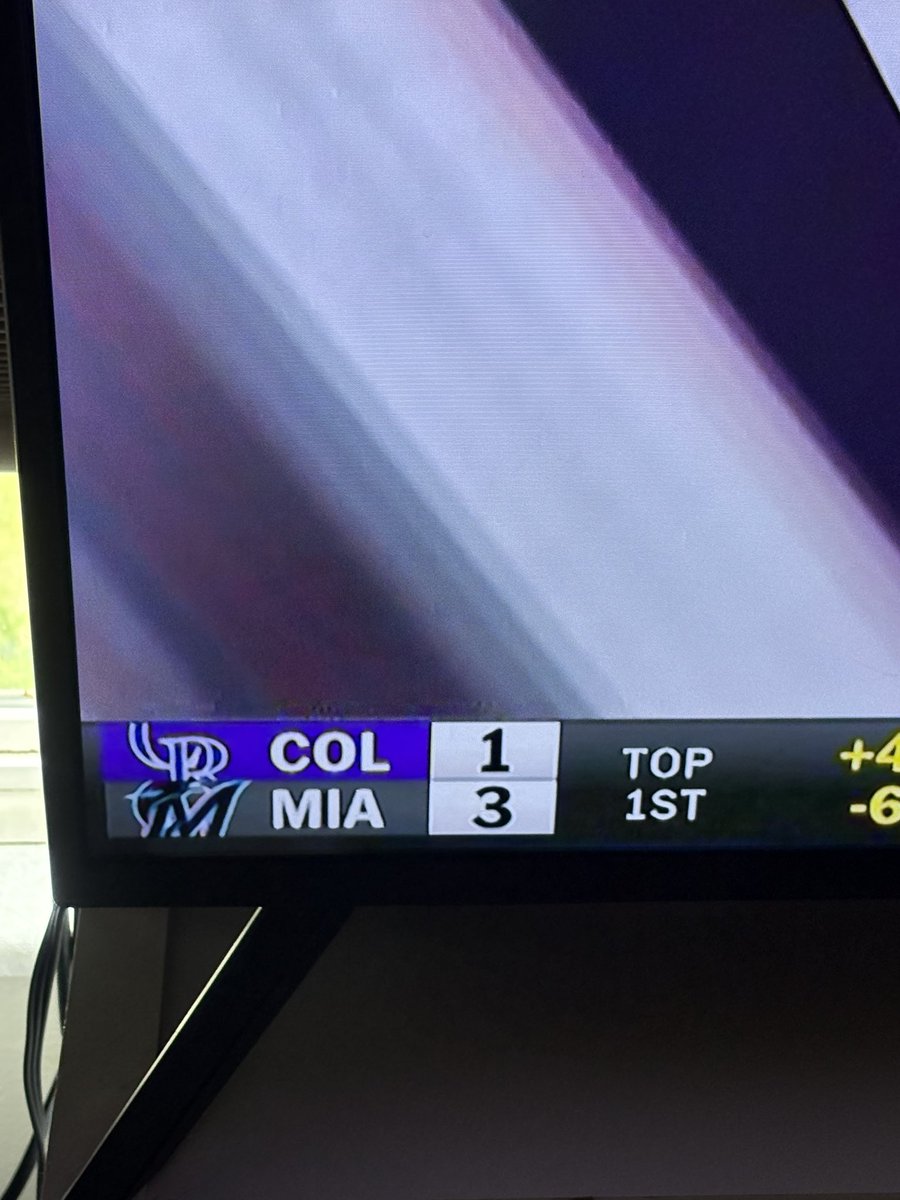According the MLB Network, Rockies are so bad that they’re losing before Miami even bats. #mlbtonight