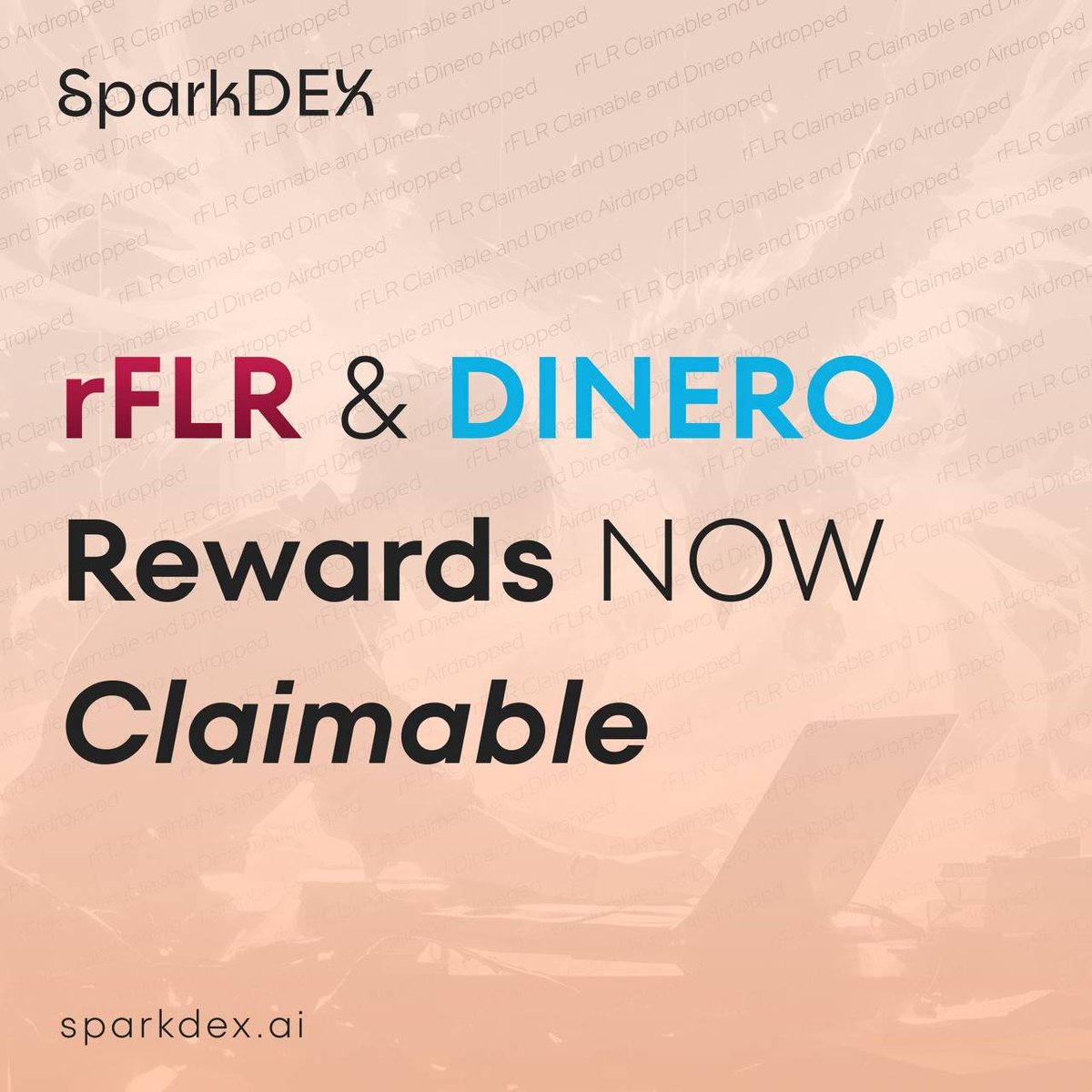 Hot off the press: the next round of $rFLR &amp; $DINERO rewards has arrived for SparkDEX LPs 💰

Users can now claim rewards via the Flare Portal or SparkDEX 'Farms' tab.

Links below:

• Flare: portal.flare.network
• SparkDEX: sparkdex.ai/farm