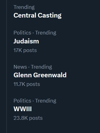 I love it when the Trending topics tell a story