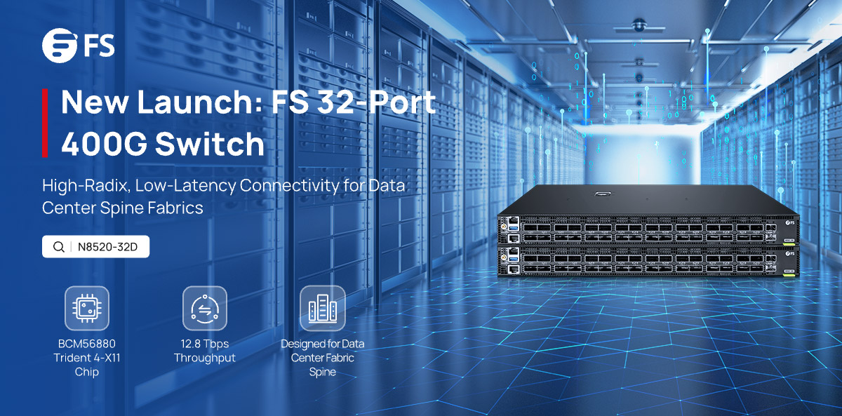 FScom_Singapore's tweet image. The FS N8520-32D is a high-performance 400G switch with Broadcom Trident 4-X11. Designed for data center spine and leaf roles, it supports EVPN-VXLAN, RoCEv2, and is fully managed through AmpCon-DC from Day 0 to Day 2+.
🔗fs.com/sg/products/30…
#DataCenterNetworking