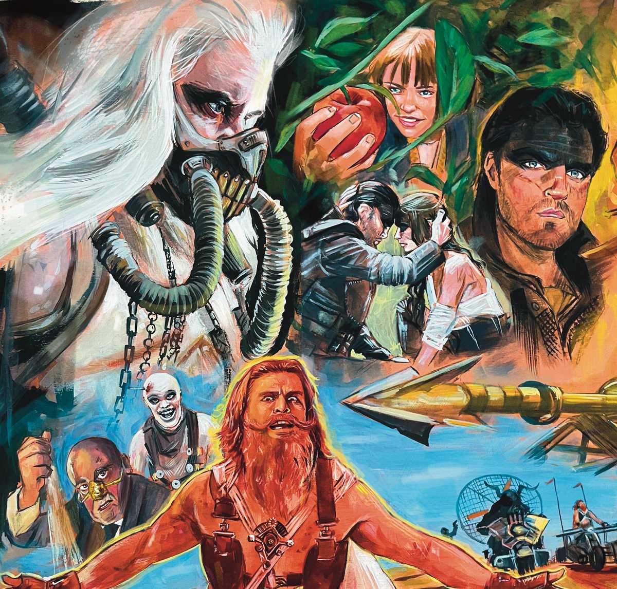 suspiriart's tweet image. Painted on a wood panel, many hours of work, blood and sand! โค๏ธโ๐ฅFURIOSAโค๏ธโ๐ฅ for the amazing people at @outpost512 โจ Spots available!!!
