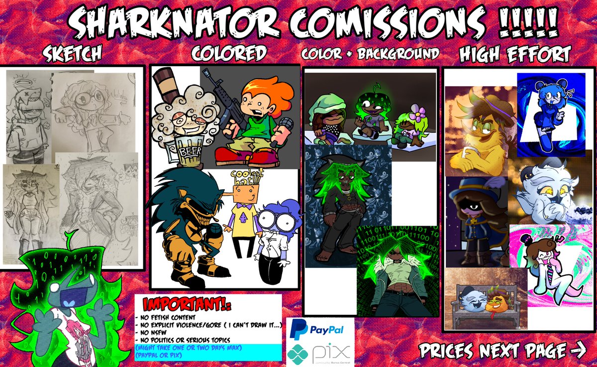 Shark_Nator's tweet image. 🔵 Finally opening art commissions!!!!

Finalmente abrindo comissões de arte!!!!

Like &amp;amp; Retweet appreciated 🙏🙏