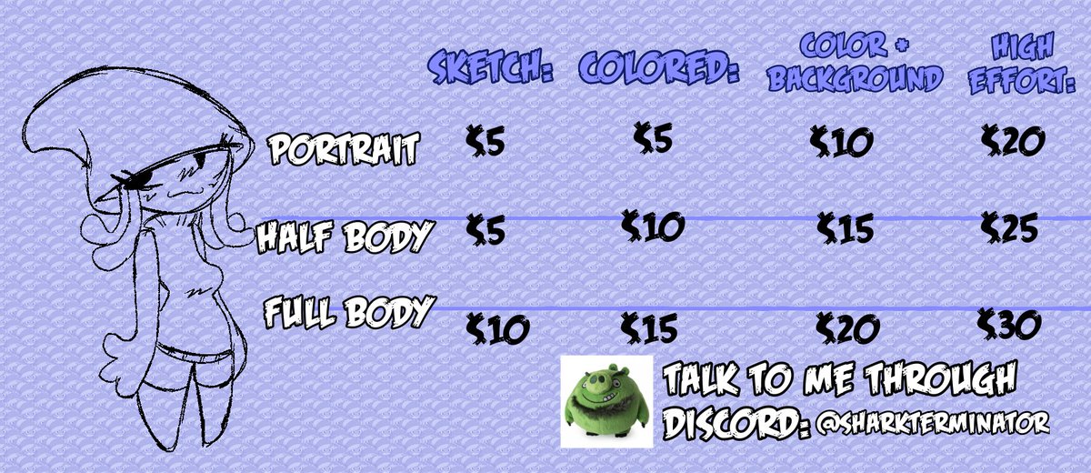 Shark_Nator's tweet image. 🔵 Finally opening art commissions!!!!

Finalmente abrindo comissões de arte!!!!

Like &amp;amp; Retweet appreciated 🙏🙏