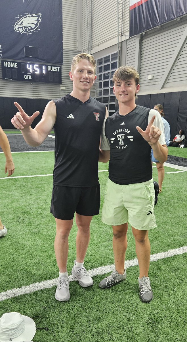 Had a great time at the <a href="/TexasTechFB/">Texas Tech Football</a> . Thank you <a href="/Coach_Leftwich/">Mack Leftwich</a> and <a href="/JoeyMcGuireTTU/">Joey McGuire 🌵</a> for the hospitality. <a href="/foster_sawyer/">Foster Sawyer</a> <a href="/JClarkHFB247/">Jeremy Clark</a> <a href="/RecruitAzle/">Azle HS Football</a> <a href="/Devo26Dorris/">Devon Dorris</a> <a href="/jwheeler294/">jason wheeler</a> <a href="/Will_Hammond13/">Will Hammond 🌵</a>