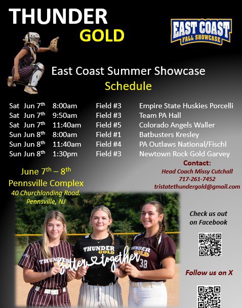 TSThunderGold's tweet photo. So much talent on this roster!  Come see our ladies this weekend at the East Coast Summer Showcase in Pennsville, NJ!! https://t.co/VabkNkItr7
