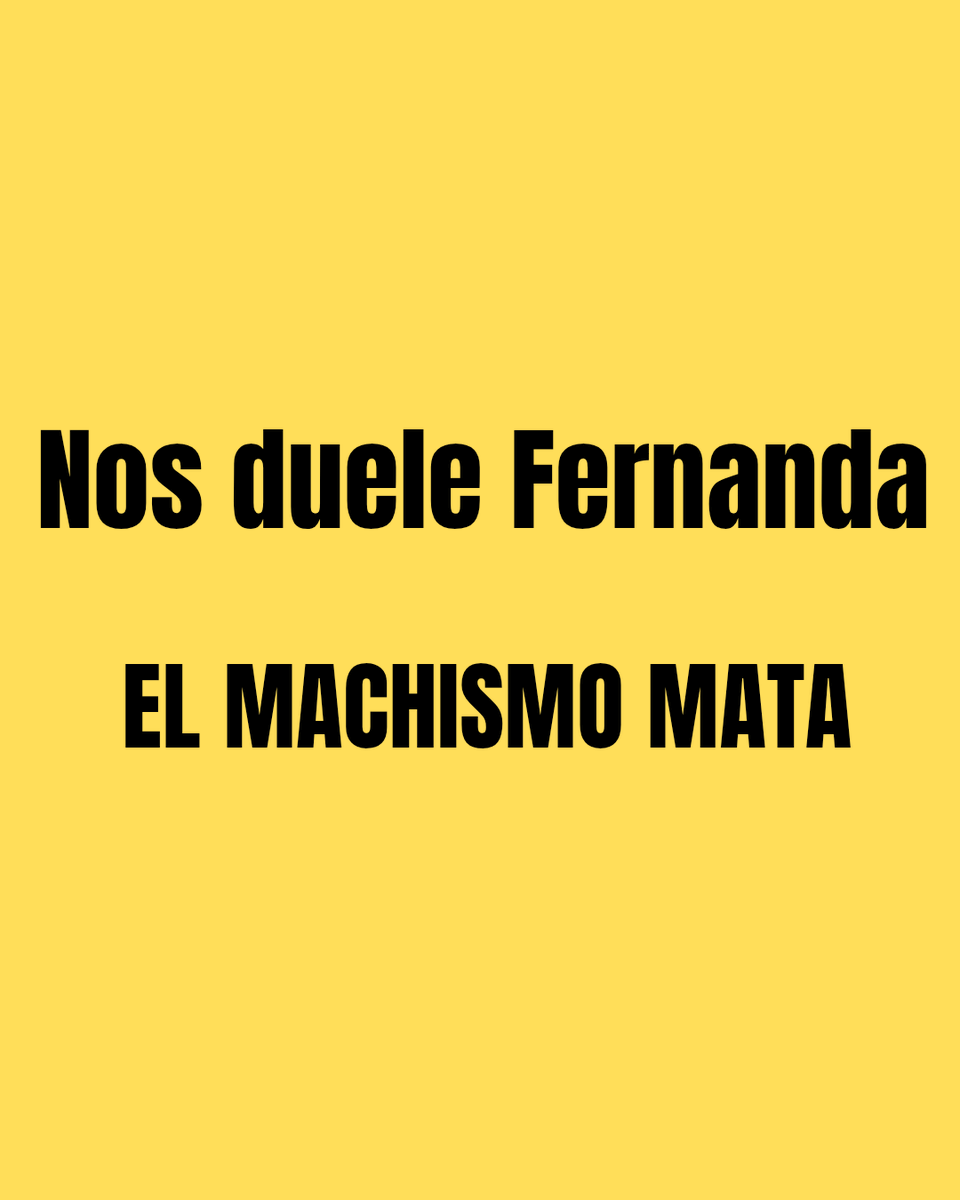 Nos duele María Fernanda Benítez

Tenía apenas 17 años, llevaba desaparecida varios días y encontrarla no fue una noticia de alivio y alegría para su familia. Ella nos duele por la crueldad con que acabaron con su vida, víctima de feminicidio.

EL MACHISMO MATA