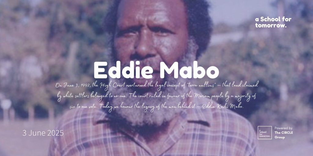 #MaboDay is marked annually on 3 June. It commemorates Mer Island man Eddie Koiki Mabo and his successful efforts to overturn the legal fiction of terra nullius, or ‘land belonging to no-one’.