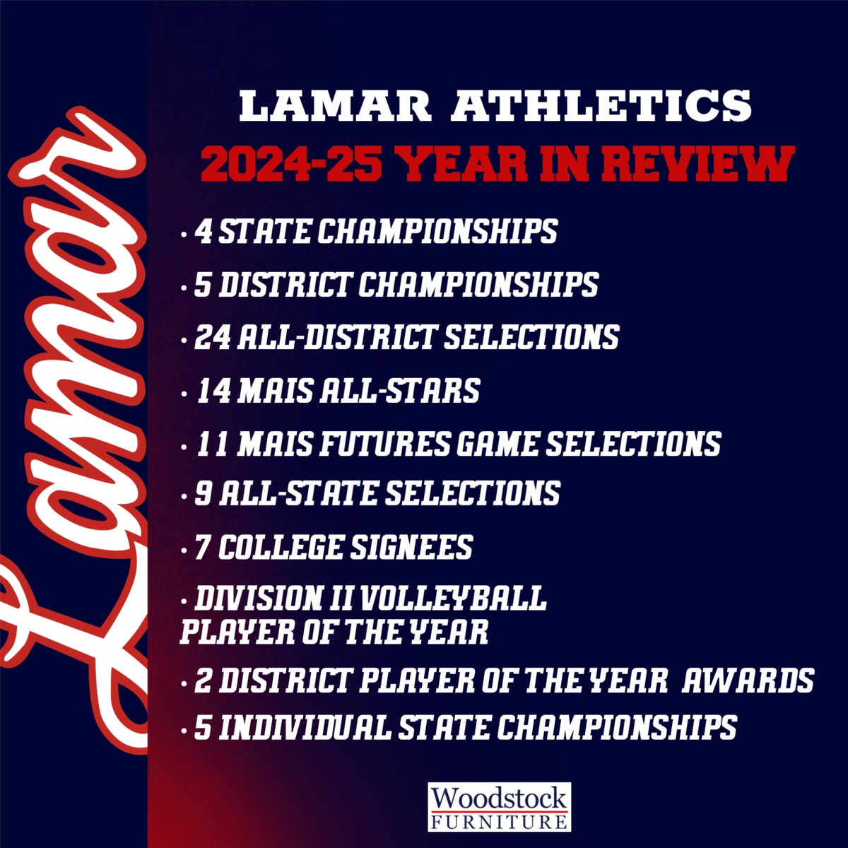 Thank you to everyone who helped make this another great year of Lamar Raider Athletics! 

#WeAreLamar