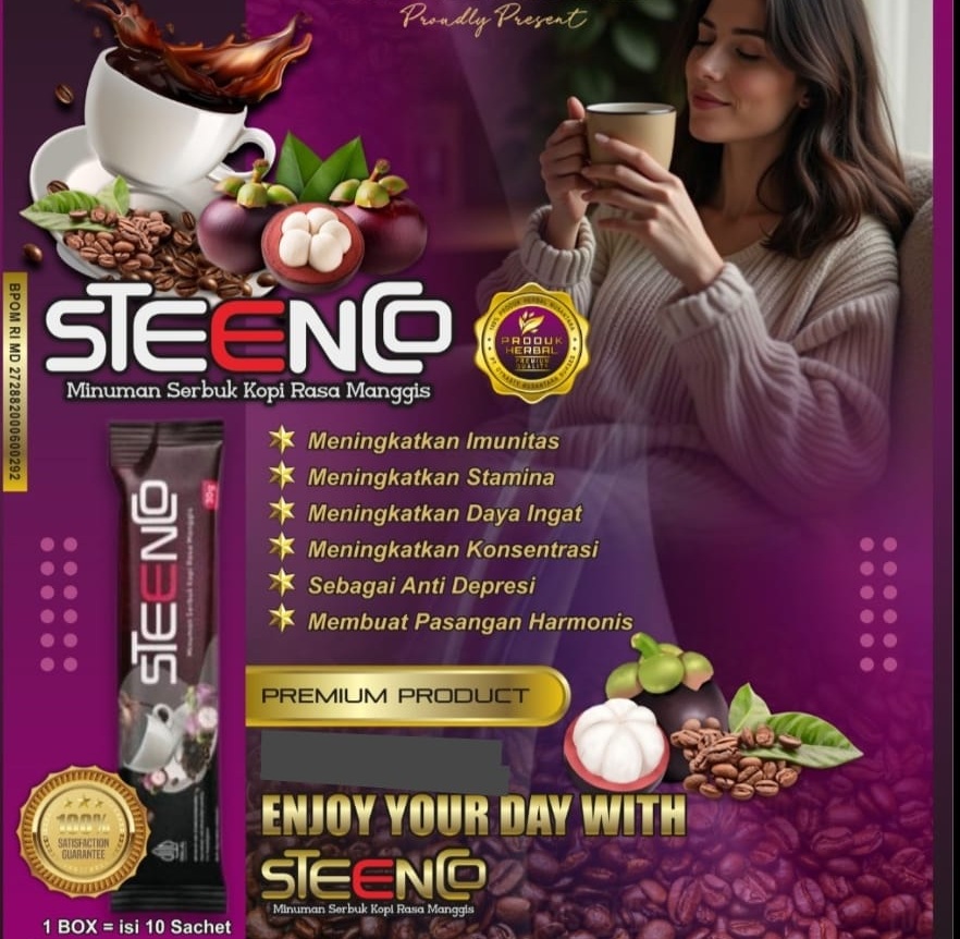 junindratriesna's tweet photo. Steenco minuman kopi rasa manggis

Manfaat Kopi Stenco
1. Meningkatkan imunitas, stamina, daya ingat &amp; konsentrasi
2. Sebagai anti depresi
3. Membuat pasangan harmonis

1 box Stenco coffee isi 10 saset @ 30 gram
Kopi Steenco sudah mempunyai izin dari Badan POM, Halal, dll https://t.co/6eK4EhkKle