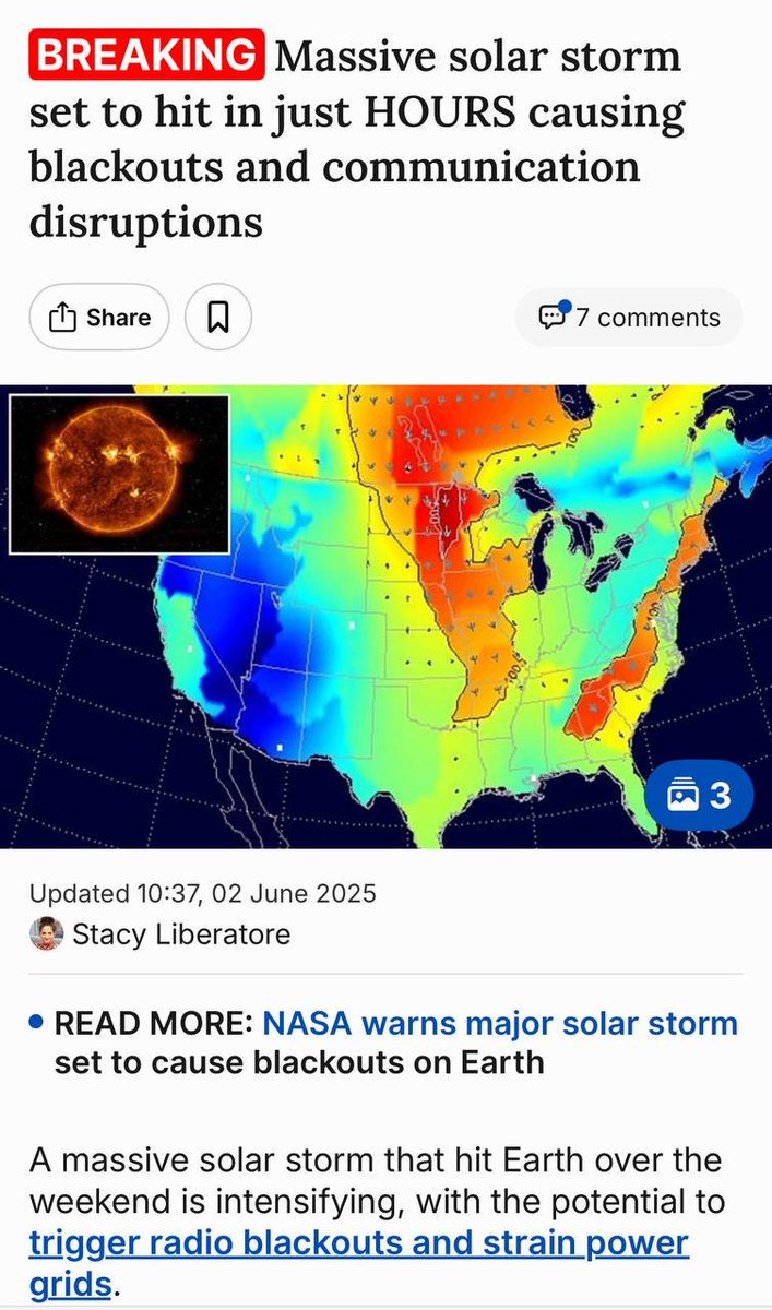 Officials issued a Level 3 geomagnetic storm warning on Monday, which means solar activity could disrupt GPS signals, radio communications, and electrical systems, while also making auroras visible much farther south than usual.

KarliBonne