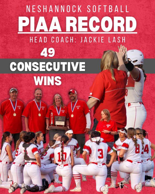 nesh_softball's tweet photo. Neshannock defeats Sharpsville 10-0 to advance to the PIAA Quarterfinals! 

 The Lancers also break their own record with their 49th consecutive victory!! 

Neshannock will face Chestnut Ridge Thursday at a site and time to be determined. https://t.co/7q3HbFxK8r