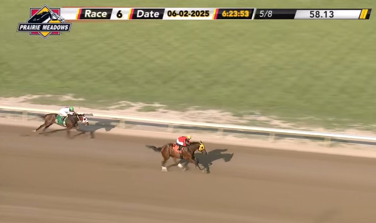 prmracing's tweet image. On A Hunch outruns Strollntothemarket in Monday's sixth ... Tyler Bacon rode for owner Ted Griffieon and trainer Gene Jacquot.
