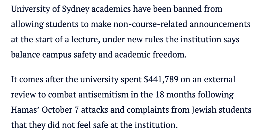 Nick Riemer (@nickriemer1) on Twitter photo Sydney Uni's Mark Scott is attacking a fundamental of student democracy. Students making announcements to their peers at the start of classes is essential to campus life. I will not be enforcing this ban in my classes.
smh.com.au/national/nsw/l… Sydney Uni's Mark Scott is attacking a fundamental of student democracy. Students making announcements to their peers at the start of classes is essential to campus life. I will not be enforcing this ban in my classes.
smh.com.au/national/nsw/l…
