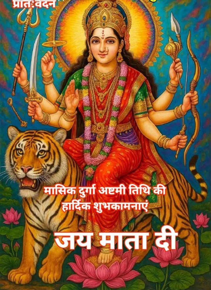 मासिक दुर्गा अष्टमी तिथि की हार्दिक शुभकामनाएं ।
🙏जय माता दी 🙏