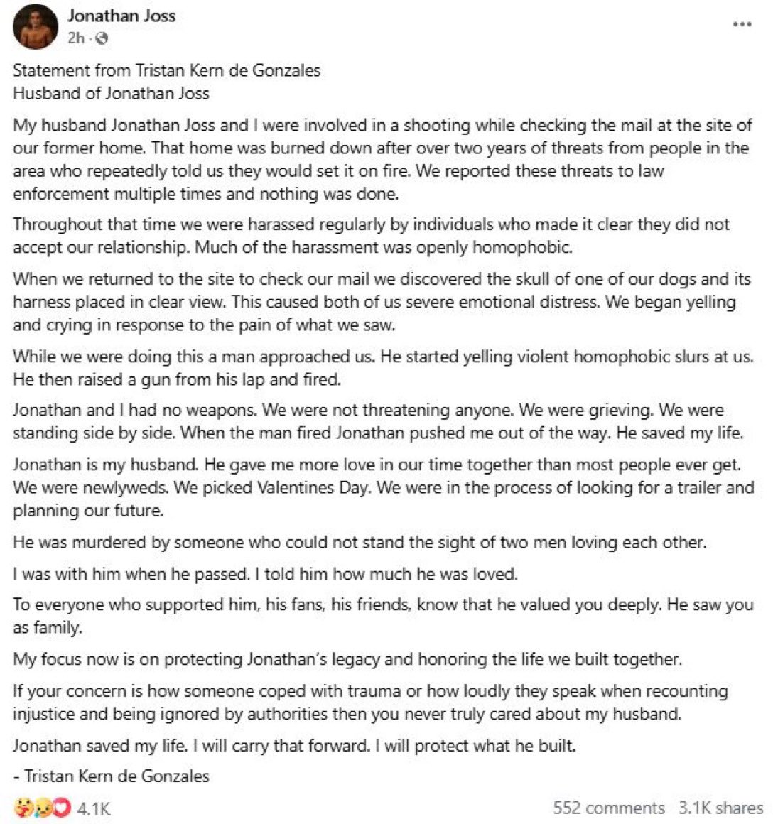 tyleroakley's tweet photo. calling this “an argument with neighbor” is so despicable. https://t.co/3hq1EhdZQx