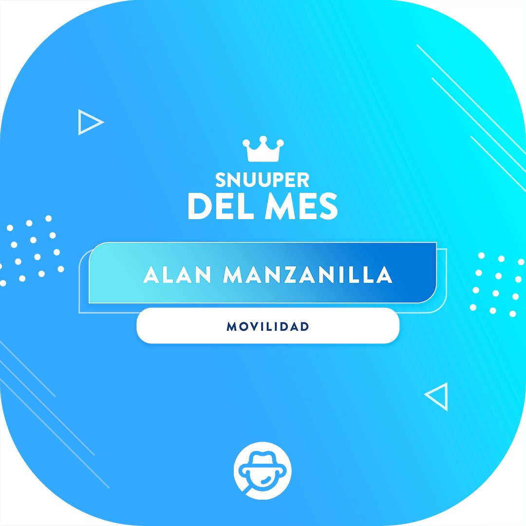 ¡Es hora de celebrar a nuestro Snuuper del mes, Alan! 🎉

Agradecemos la gran movilidad y disposición que nos entregas, estamos contentos de contar contigo en nuestra comunidad. 🥳 Tu recompensa ya está cargada, ¡Que la disfrutes!🙌

#Snuuper #Premio #SnuuperDelMes