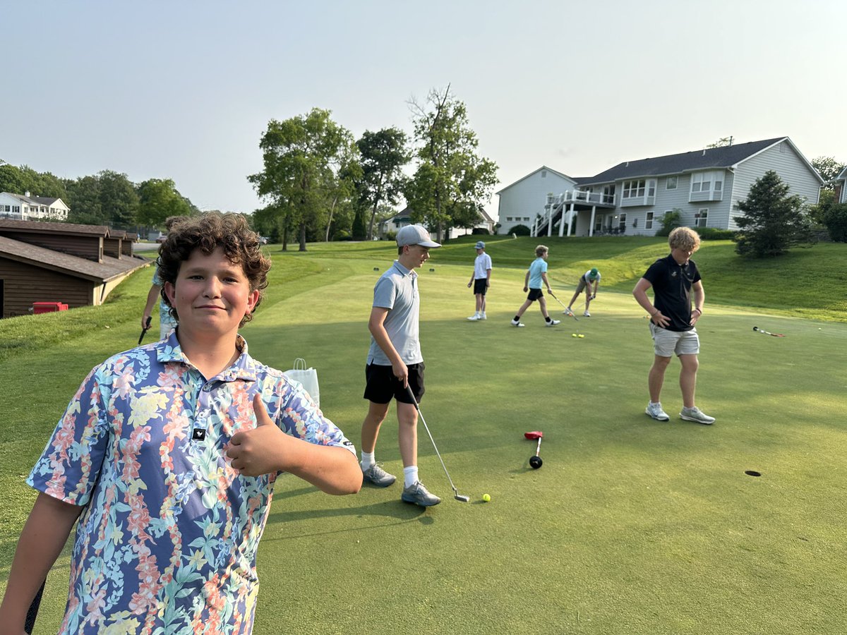 First night of Summer feeder golf! Excited to see all the young men and women working to get better. Also very thankful for the high school kids pitching in as counselors. #GrowTheGame