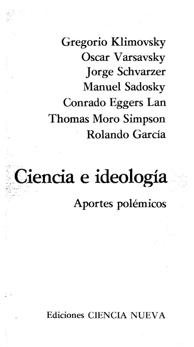 MaxiGab's tweet photo. Aprovecho la disputa tuitera entre ingenuidad gnoseológica marca ACME vs reduccionismo sociológico para recomendar esta compilación donde se tiran algunos sillazos pero con una altura que nunca recuperamos.

Mirá lo que era está generación! https://t.co/rx3dmTm9pf