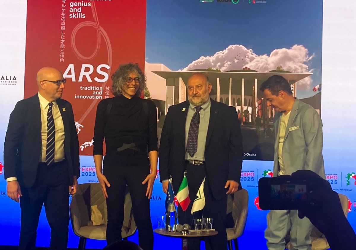 万博イタリア館で「マルケ州週間」（〜6/7）開催中🇮🇹
記者会見に参加し、あらためてマルケ州の文化や食の魅力を実感しました。

レストランでは特別メニューも提供中。味わいに行きたい…🍝✨