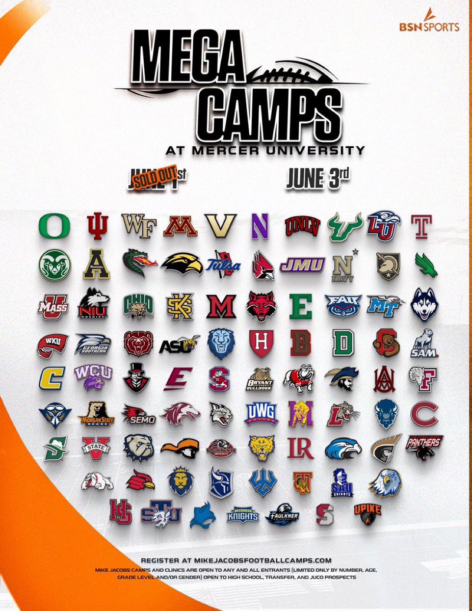 Kavain Bailey (@kavainbailey) on Twitter photo June 3, I will be attending the Mega Football Camp <a href="/MercerFootball/">Mercer Football</a> Session 1 <a href="/AthleticsTca/">TCA Conquerors Athletics</a> <a href="/TC_Jax_Football/">TrinityChristianFB</a> <a href="/RecruitingBh/">BH Recruiting Assistance</a> <a href="/levelupathletic/">Level Up</a>
<a href="/FlaHSFootball/">FloridaHSFootball.com</a> <a href="/PrepRedzoneFL/">Prep Redzone Florida</a> <a href="/NP_Florida/">Chad Jamison</a> <a href="/SunshinePreps/">SunshinePreps</a> <a href="/FLVarsityRivals/">FlaVarsity</a> <a href="/On3Recruits/">On3 Recruits</a> <a href="/RecruitGeorgia/">Recruit Georgia</a> <a href="/oregonfootball/">Oregon Football</a> <a href="/IndianaFootball/">Indiana Football</a> June 3, I will be attending the Mega Football Camp <a href="/MercerFootball/">Mercer Football</a> Session 1 <a href="/AthleticsTca/">TCA Conquerors Athletics</a> <a href="/TC_Jax_Football/">TrinityChristianFB</a> <a href="/RecruitingBh/">BH Recruiting Assistance</a> <a href="/levelupathletic/">Level Up</a>
<a href="/FlaHSFootball/">FloridaHSFootball.com</a> <a href="/PrepRedzoneFL/">Prep Redzone Florida</a> <a href="/NP_Florida/">Chad Jamison</a> <a href="/SunshinePreps/">SunshinePreps</a> <a href="/FLVarsityRivals/">FlaVarsity</a> <a href="/On3Recruits/">On3 Recruits</a> <a href="/RecruitGeorgia/">Recruit Georgia</a> <a href="/oregonfootball/">Oregon Football</a> <a href="/IndianaFootball/">Indiana Football</a>