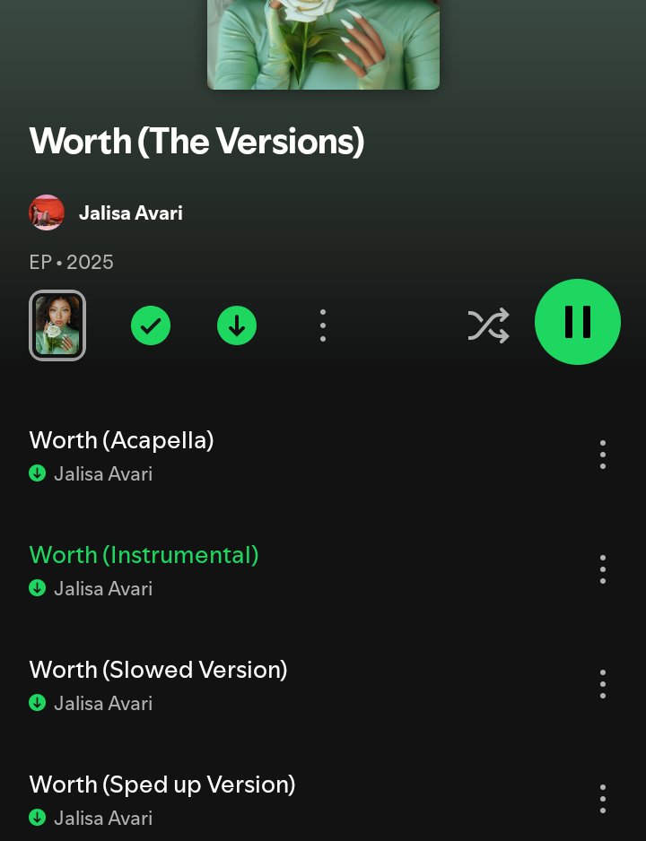 What's your favorite track so far on the new release of "worth"(version) the Ep.?
  #jalisaavari #worth #music 
instagram.com/jalisaavari