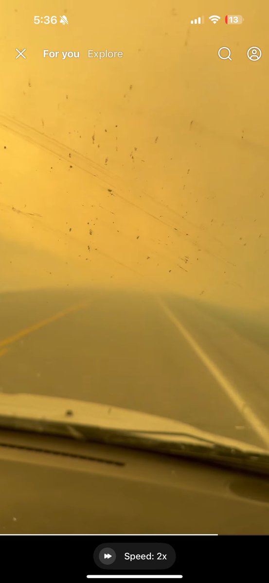 My family has been evacuated out of northern SK. Some still shots from the video my family member posted on the highway. 

La Ronge has now been ordered to evacuate as well, we need rain.