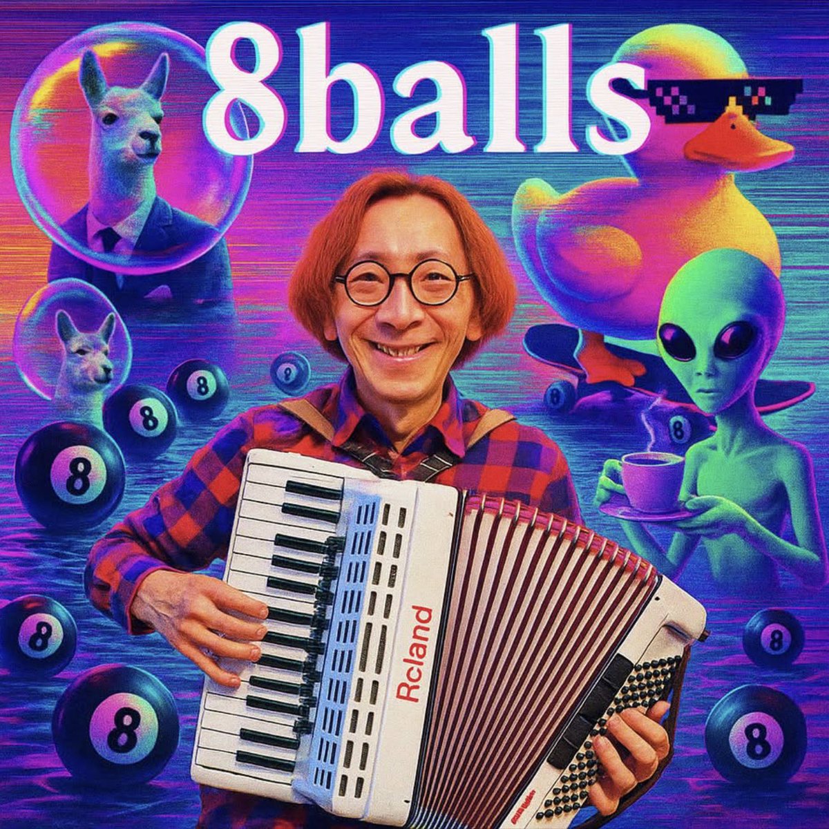 encorewat's tweet photo. ブラジルFBグループ🎱Ballsと関わり、もうすぐ10年❗️新しい壁紙、なんとAIイラストに🤣 ブラジリアンから私はこの様に見えてるんでしょうか‼️🤓 目指せサステナブルな日伯友好❣️🇧🇷🇯🇵🤗👍

#渡辺邦孝 #KunitakaWatanabe #エスカルゴアラカルト #デスクリムゾン #アクション #アンコール音楽工房 #8Balls https://t.co/6B2U3d7v7D