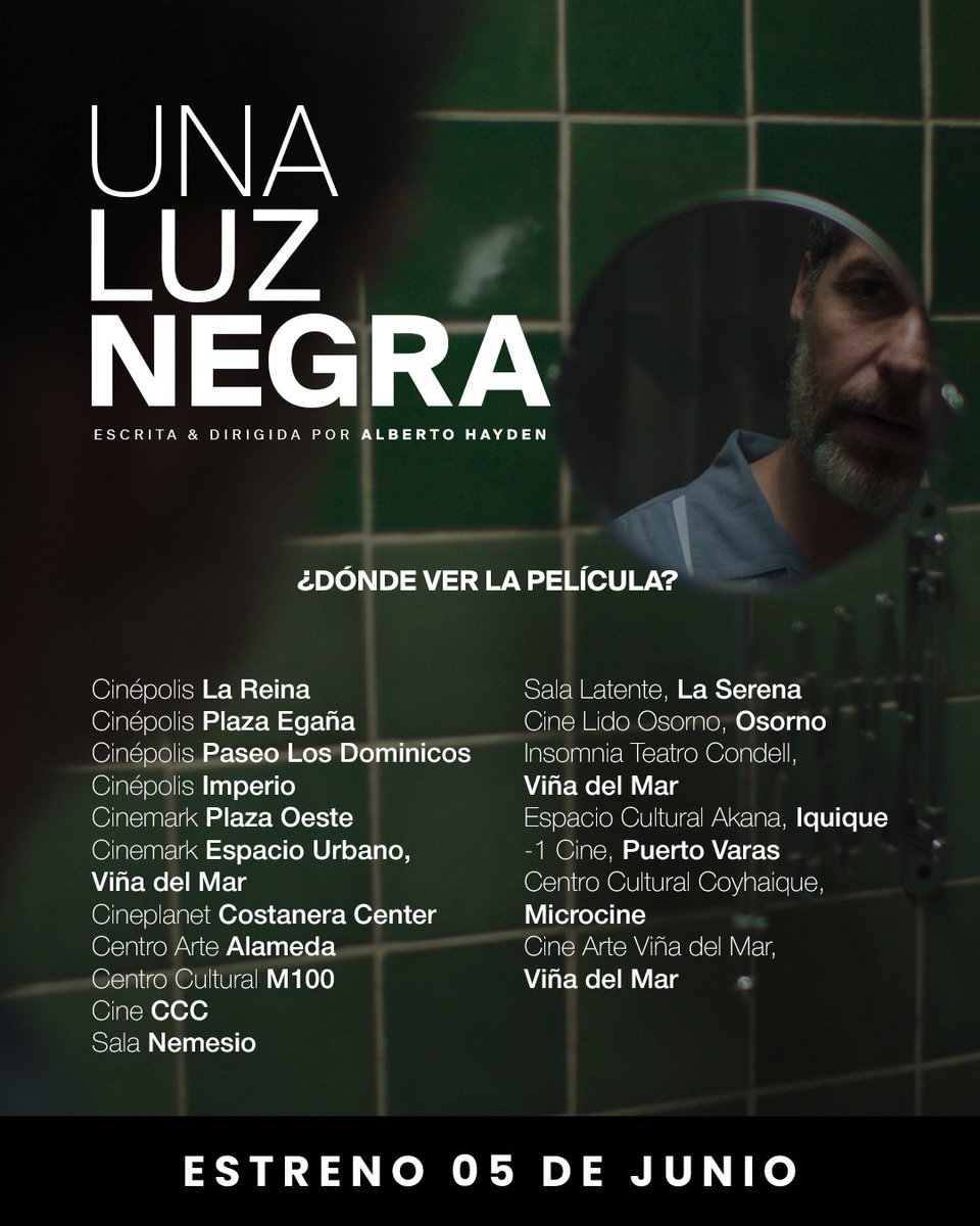 🎬 ¿Dónde ver Una Luz Negra?

Este jueves 5 de junio se estrena en cines la película dirigida por Alberto Hayden: un thriller emocional protagonizado por Patricia Rivadeneira, Francisco Pérez-Bannen y Manuela Oyarzún.

⬇️⬇️⬇️⬇️