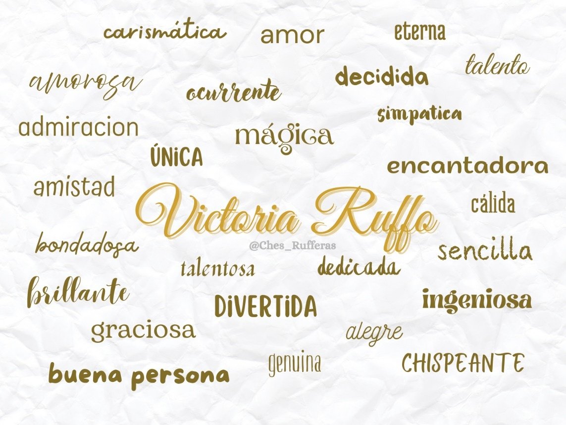 Hoy las #Ches nos preguntamos qué palabra define a la Queen <a href="/victoriaruffo31/">victoria ruffo</a>🤔... y nos fue imposible elegir una sola, por eso aquí dejamos todas las que pensamos✨
A ustedes, se les ocurre alguna más???

Los leemos!!! 🤗