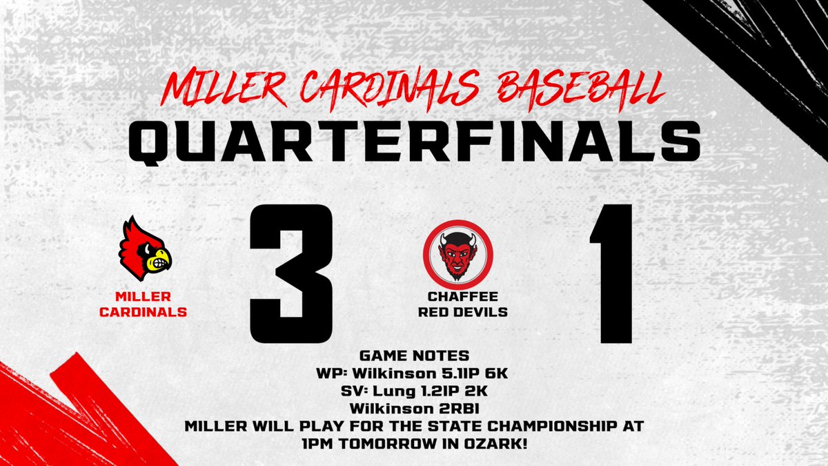 Miller Cardinals Baseball (@miller_cardsbb) on Twitter photo 