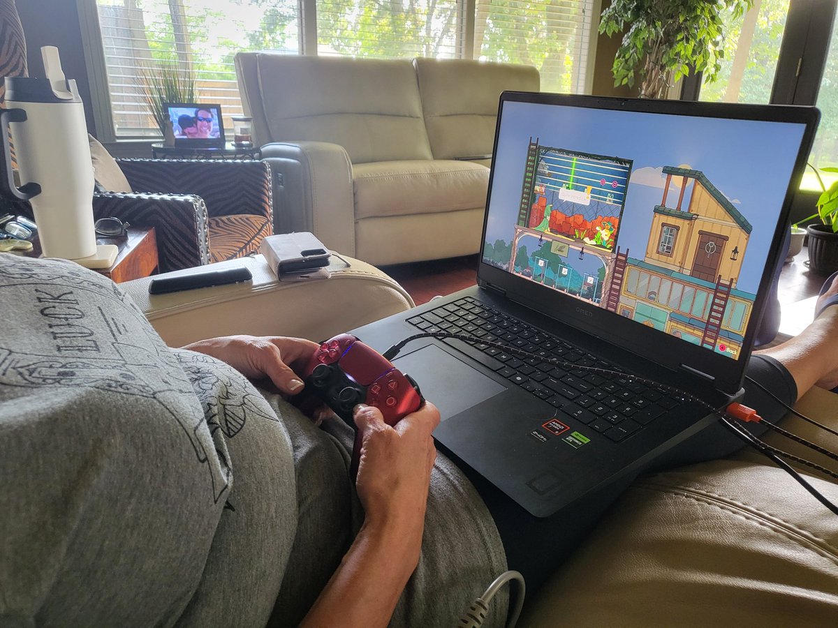 My Mom enjoyed trying out a video game for the first time! She liked #Spiritfarer a lot! :)