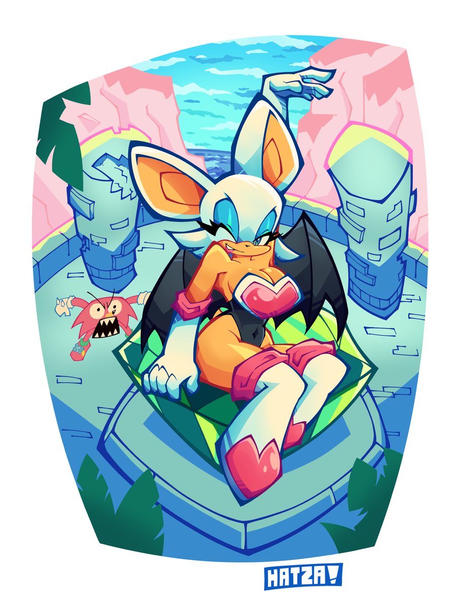 Rouge on vacation! Looks like she found the perfect spot!