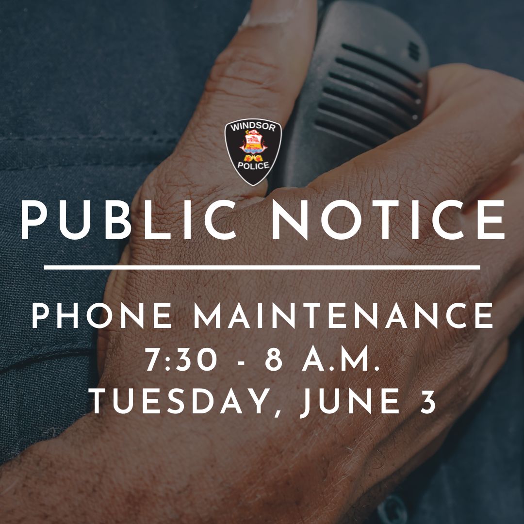 Between 7:30 and 8 a.m. tomorrow (June 3), our phone system will be offline for scheduled maintenance.

Emergency services remain available during this period. 911 calls will be answered by London Police, who will dispatch local responders as needed.

Non-emergency calls will not