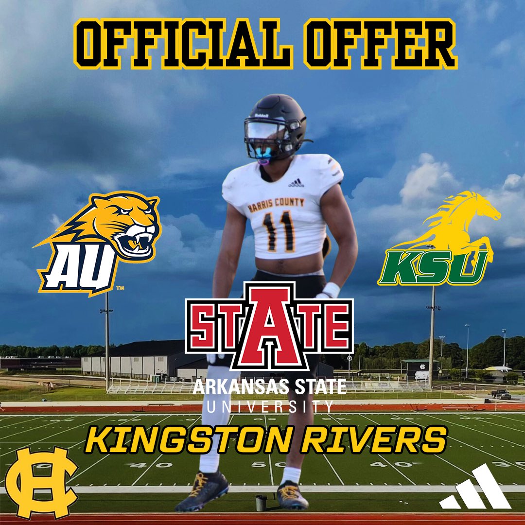 Harris County Football (@countyfootball1) on Twitter photo That's 3️⃣ offers now for <a href="/officialk1ng_1/">Kingston Rivers</a> picking up <a href="/AverettUCougars/">Averett Athletics</a> today! <a href="/Coach_Twatson66/">Tommy Watson</a> <a href="/PrepRedzoneGA/">Prep Redzone Georgia</a> <a href="/RecruitGeorgia/">Recruit Georgia</a> <a href="/Get__Recruited/">Get Recruited</a> <a href="/BrooksAustinBA/">Brooks Austin</a> <a href="/BigFaceSportss/">BigFaceSports, (Recruiting & Scouting)</a> That's 3️⃣ offers now for <a href="/officialk1ng_1/">Kingston Rivers</a> picking up <a href="/AverettUCougars/">Averett Athletics</a> today! <a href="/Coach_Twatson66/">Tommy Watson</a> <a href="/PrepRedzoneGA/">Prep Redzone Georgia</a> <a href="/RecruitGeorgia/">Recruit Georgia</a> <a href="/Get__Recruited/">Get Recruited</a> <a href="/BrooksAustinBA/">Brooks Austin</a> <a href="/BigFaceSportss/">BigFaceSports, (Recruiting & Scouting)</a>
