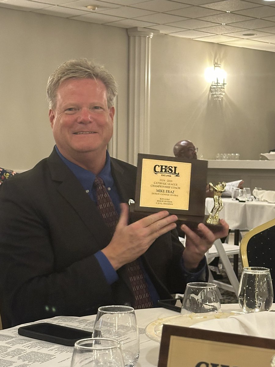 Aaron Babicz '93 (@detroitccad) on Twitter photo CONGRATS TO <a href="/detccgolf/">DCC Golf</a> HC MIKE FRAS ON HIS <a href="/CHSL1926/">Catholic League</a> LEAGUE CHAMPIONSHIP AWARD AT TONIGHT’S BANQUET!! More work left to do my brother. Just keep having fun. #CCpride <a href="/DCCShamrocks/">Detroit Catholic Central Athletics</a> #Frazzzz CONGRATS TO <a href="/detccgolf/">DCC Golf</a> HC MIKE FRAS ON HIS <a href="/CHSL1926/">Catholic League</a> LEAGUE CHAMPIONSHIP AWARD AT TONIGHT’S BANQUET!! More work left to do my brother. Just keep having fun. #CCpride <a href="/DCCShamrocks/">Detroit Catholic Central Athletics</a> #Frazzzz
