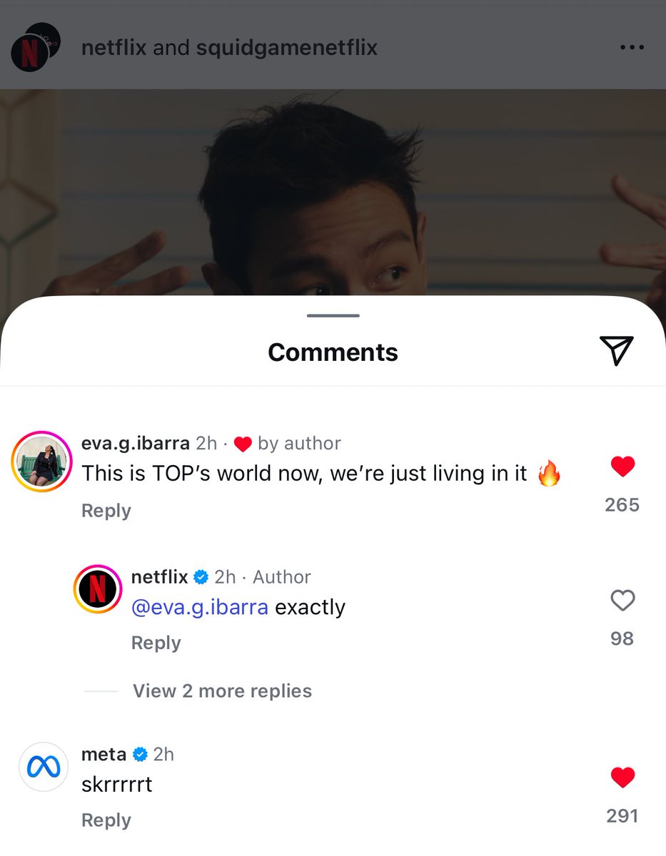 Comment: This is TOP’s world now, we’re just living in it 
Netflix: exactly
Meta: skrrrt

😂🔥🔥🔥 new chapter indeed 🤧😭🥹