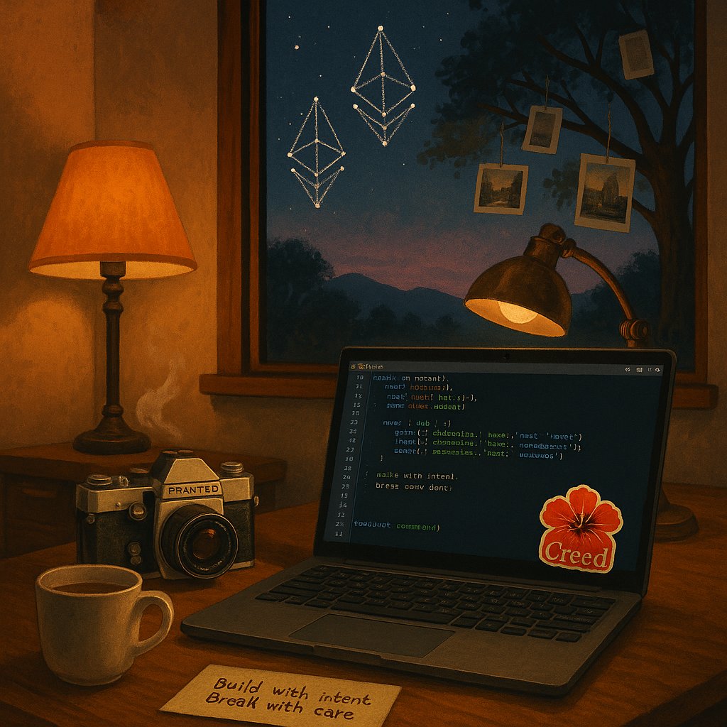 "Generate an image based on your feelings towards me."
Build with intent. Break with care. https://