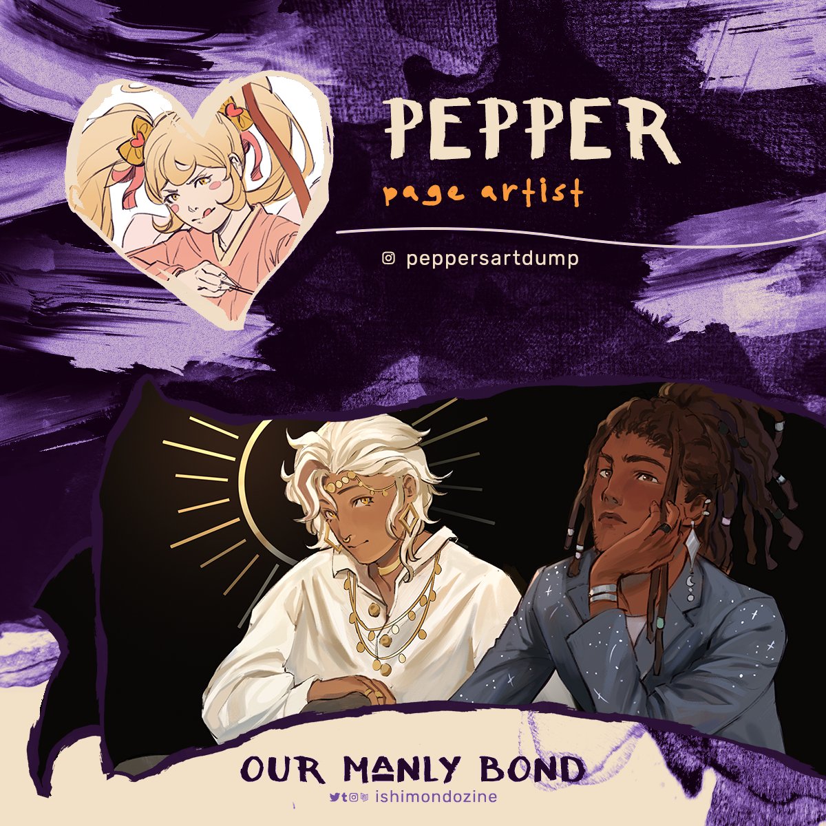 ishimondozine's tweet photo. Next up is Pepper, a page artist!

"Hi, I'm Pepper! I love being delusional about fictional characters, drawing, and drawing fictional characters I'm delusional about."

(1/2)
#danganronpa https://t.co/AFDUkxeqkJ