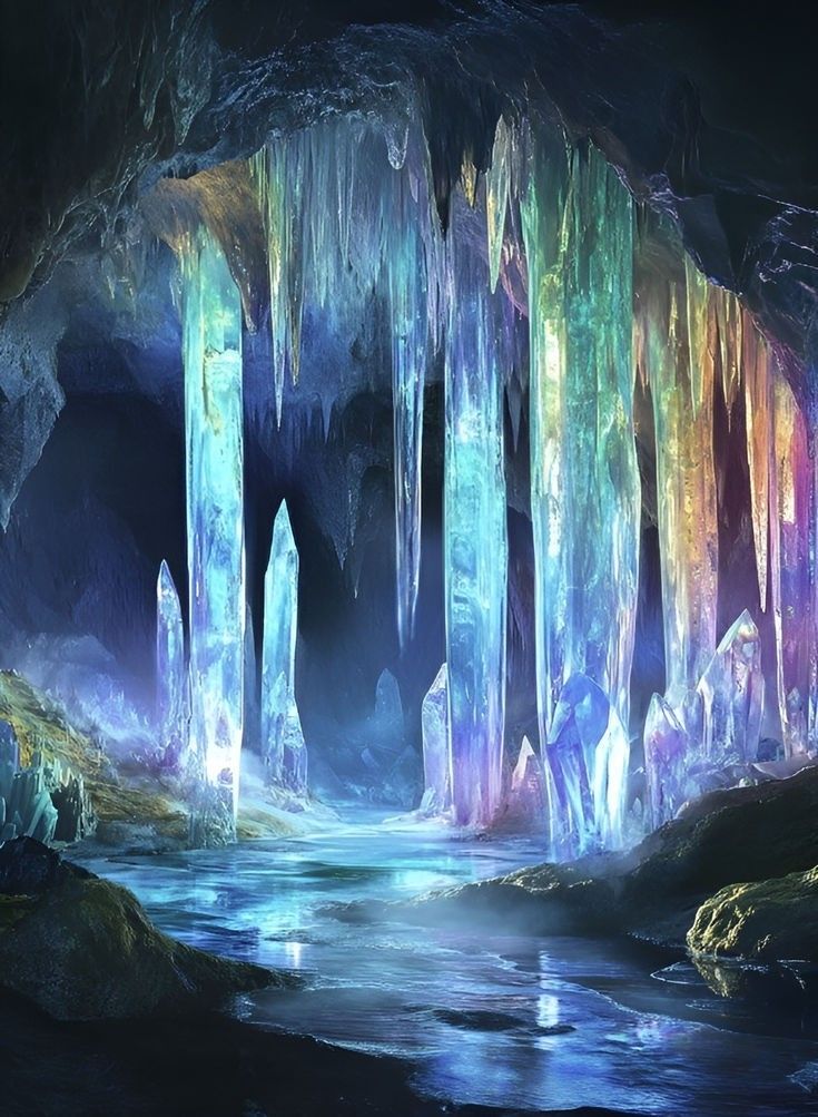 ....cave of luminous crystal....