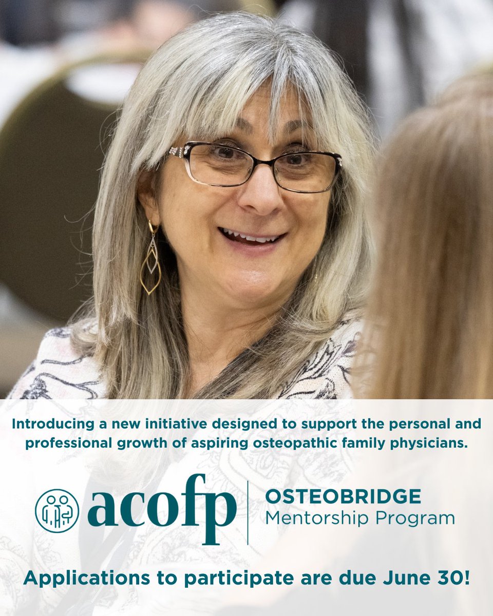 The NEW &amp; highly requested Osteobridge Mentorship Program aims to support the personal and professional development of participants eager to develop their careers.

Join us on Wednesday, June 4, at 7 pm CT for a virtual information session to learn more!

ow.ly/T0C150W0XPk