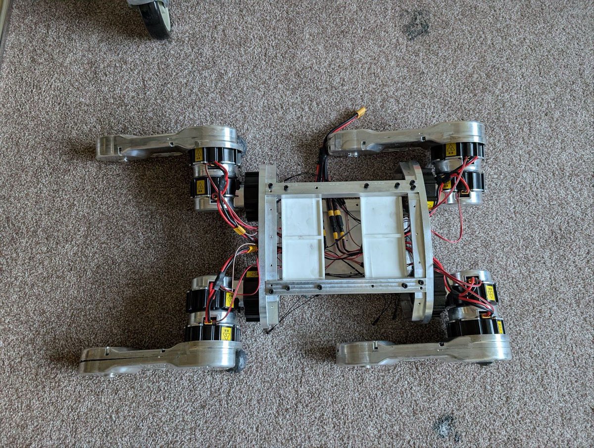 LabsRainier's tweet photo. 🔧 Terrier #002 loading…

Terrier’s twin is under construction with electromechanical upgrades, modular battery options for longer range, and new mounts for our sensor pack.

Next-gen legged robotics, one iteration at a time.
#Robotics #Terrier #HardwareBuild #BuildInPublic https://t.co/Ti5Ez7b3jm